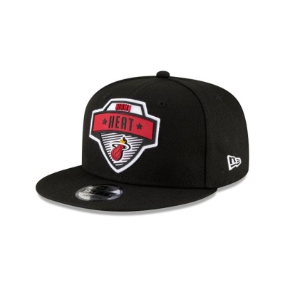 Black Miami Heat Hat - New Era NBA Tip Off Edition 9FIFTY Snapback Caps USA2874631